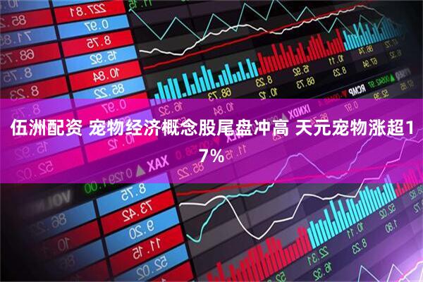 伍洲配资 宠物经济概念股尾盘冲高 天元宠物涨超17%