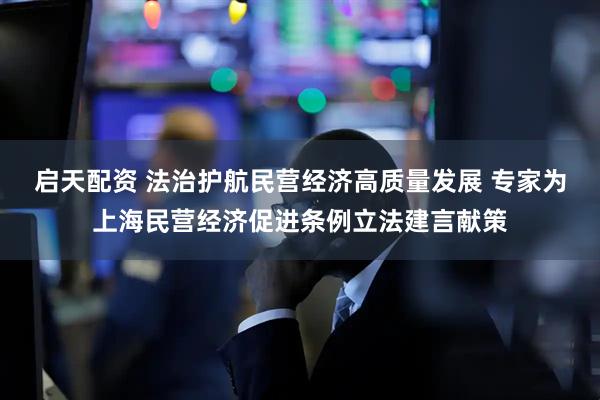 启天配资 法治护航民营经济高质量发展 专家为上海民营经济促进条例立法建言献策