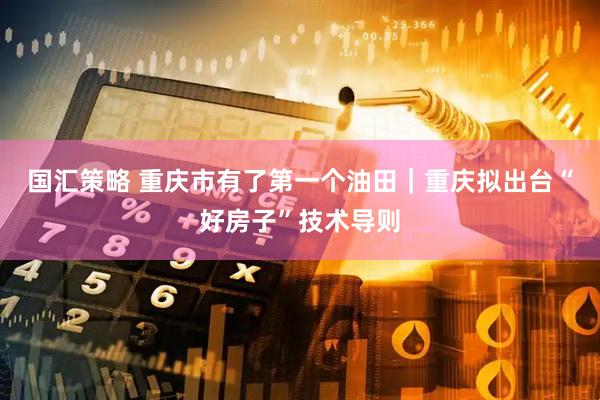 国汇策略 重庆市有了第一个油田｜重庆拟出台“好房子”技术导则