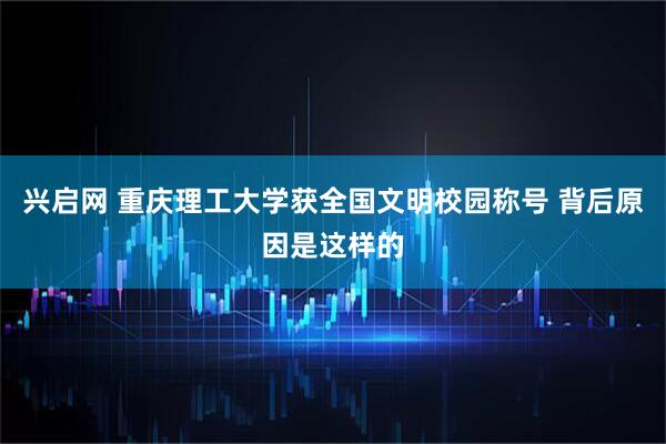 兴启网 重庆理工大学获全国文明校园称号 背后原因是这样的